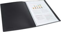 Porte-vues - 40 vues - 20 pochettes - A4 - Noir - Lot de 2 - Rapesco