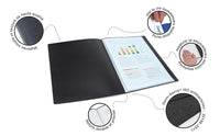 Porte-vues - 40 vues - 20 pochettes - A4 - Noir - Lot de 2 - Rapesco