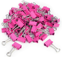 Pinces à clip - Rose - 19mm - Accessoires de bureau - Boîte de 80 unités