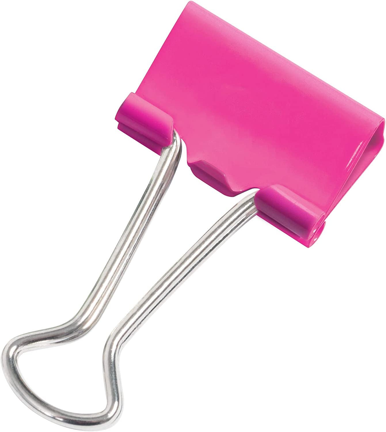 Pinces à clip - Rose - 19mm - Accessoires de bureau - Boîte de 80 unités