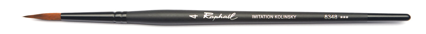 Pinceau - Rond - Pointe fine effilée - Aquarelle - Raphaël - Stradivarius - Série 8348 - N°4