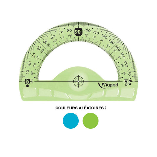 Rapporteur - 180° - 12 cm - Plastique - Incassable - Maped