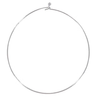 Ras du cou - Rigide - Argenté - 13 cm diamètre - Collier à faire soi même