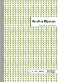 Registre de recettes et dépenses - A4 - 50 feuilles - Autocopiant - Commerçant - Artisan - Exacompta