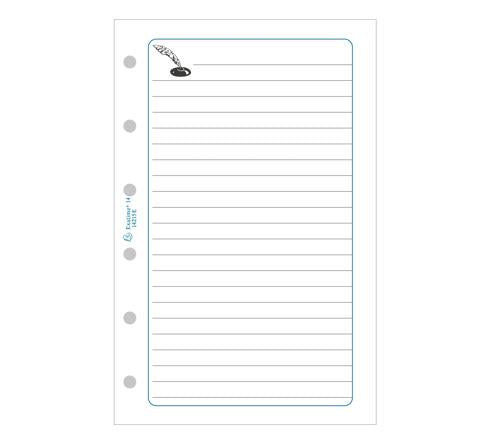 Recharge pour organiseur - Exatime 17 - Notes - Perforées - Ligné - 47 feuilles