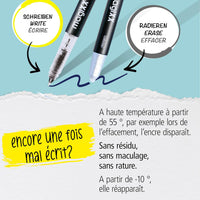 Recharges pour stylo roller - Encre gel - Turquoise - Effaçable - 0,7mm - Online