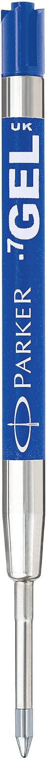 Recharge pour stylo - Encre gel - Bleu - Pointe moyenne 0,7mm - Parker Quink