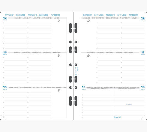 Recharge pour agenda - Exatime 21 - 2025 - 28212E - Janvier à décembre 2025