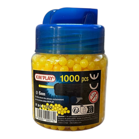 Recharge pour pistolet à billes - Jouet - 6mm diamètre - Pot de 1000 - Dès 6 ans