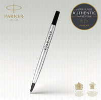 Recharge pour stylo roller - Noir - Pointe fine - Quink - Parker