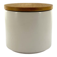 Récipient - Avec couvercle bois - Pour faire une bougie - Céramique - 10cm diamètre