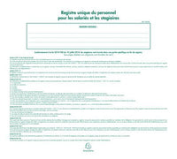 Registre unique du personnel - Salariés et stagiaires - 27x32cm - 56pages - Exacompta