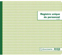 Registre unique du personnel - Salariés et stagiaires - 27x32cm - 56pages - Exacompta