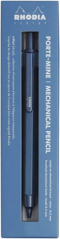 Porte-mines - Bleu navy - Rétractable - Mine 0,5mm - Rhodia - Collection scRipt