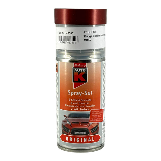 Bombe de peinture carrosserie - Peugeot - Rouge lucifer nacre - MOKQ - 150 ml - Auto K