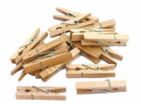 Petites pinces à linge - Bois - A décorer - 2,5 cm longueur - 50 pièces