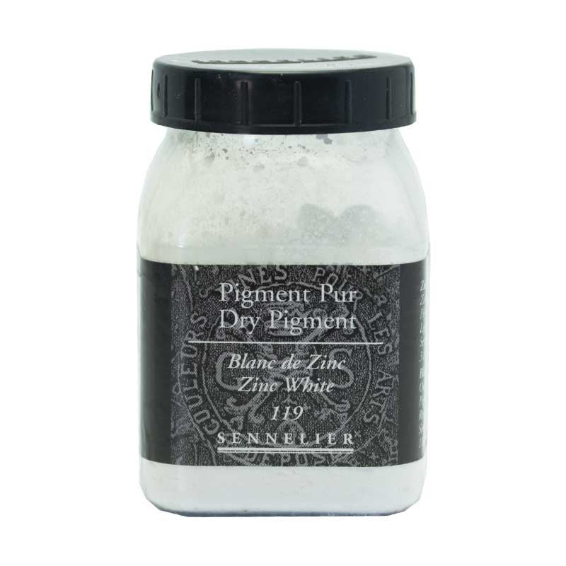 Pigment en poudre - Sennelier - Blanc de Zinc - Pot de 200 ml
