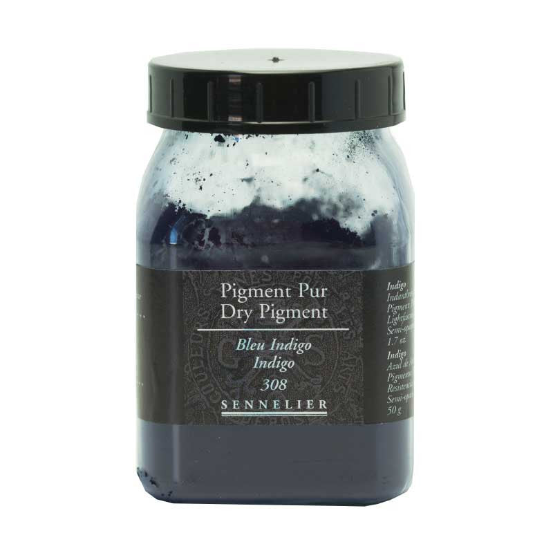 Pigment en poudre - Sennelier - Bleu Indigo - Pot de 200 ml