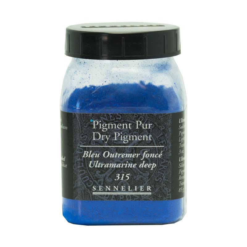 Pigment en poudre - Sennelier - Bleu outremer foncé - Pot de 200 ml