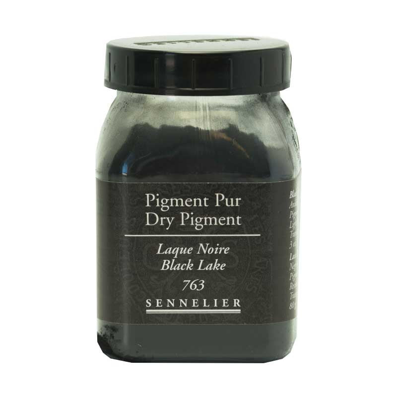 Pigment en poudre - Sennelier - Laque Noir - Pot de 200 ml