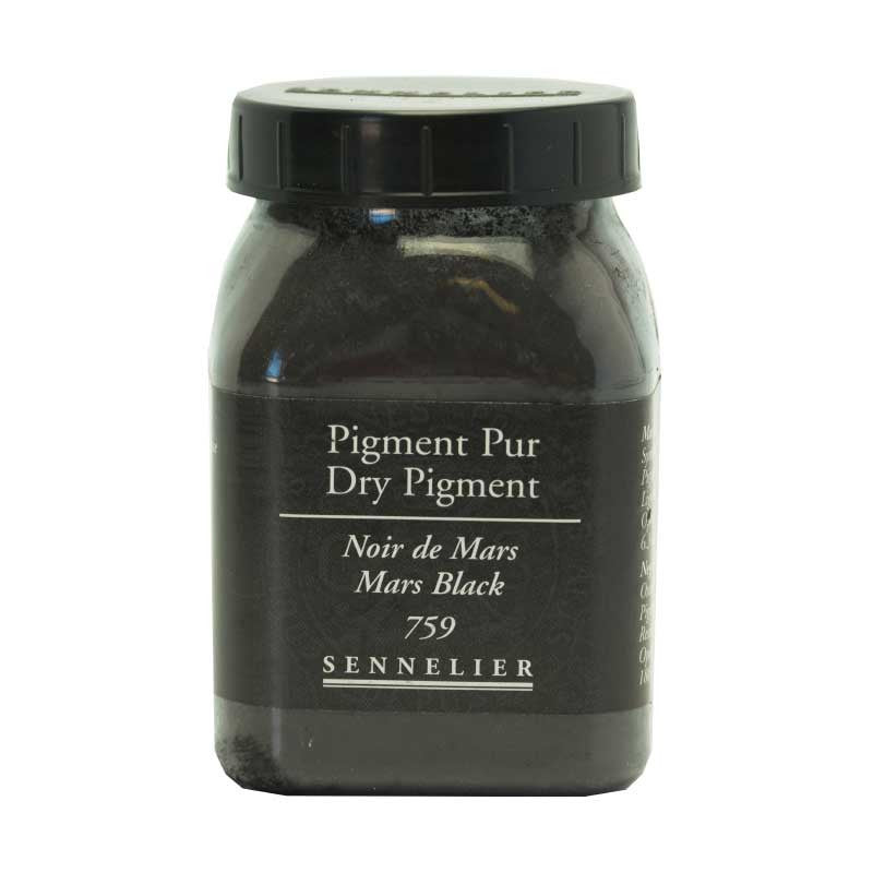 Pigment en poudre - Sennelier - Noir de Mars - Pot de 200 ml