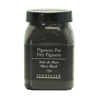Pigment en poudre - Sennelier - Noir de Mars - Pot de 200 ml