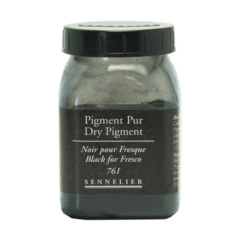 Pigment en poudre - Sennelier - Noir pour fresque - Pot de 200 ml