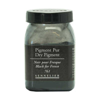 Pigment en poudre - Sennelier - Noir pour fresque - Pot de 200 ml