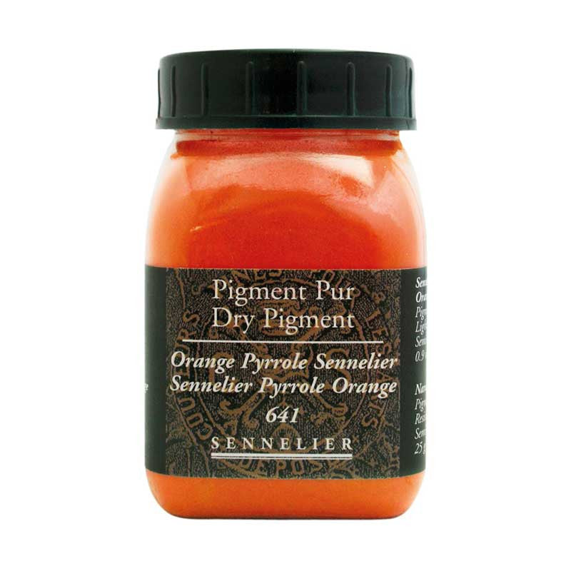 Pigment en poudre - Sennelier - Orange Pyrrole Sennelier - Pot de 200 ml
