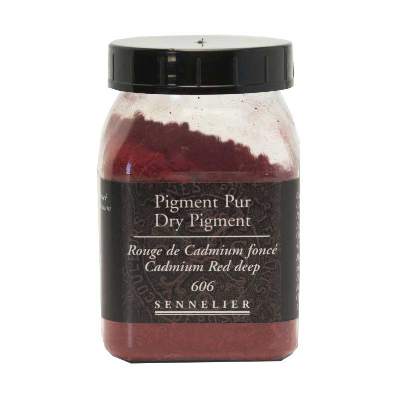 Pigment en poudre - Sennelier - Rouge Cadmium Foncé Véritable - Pot de 200 ml