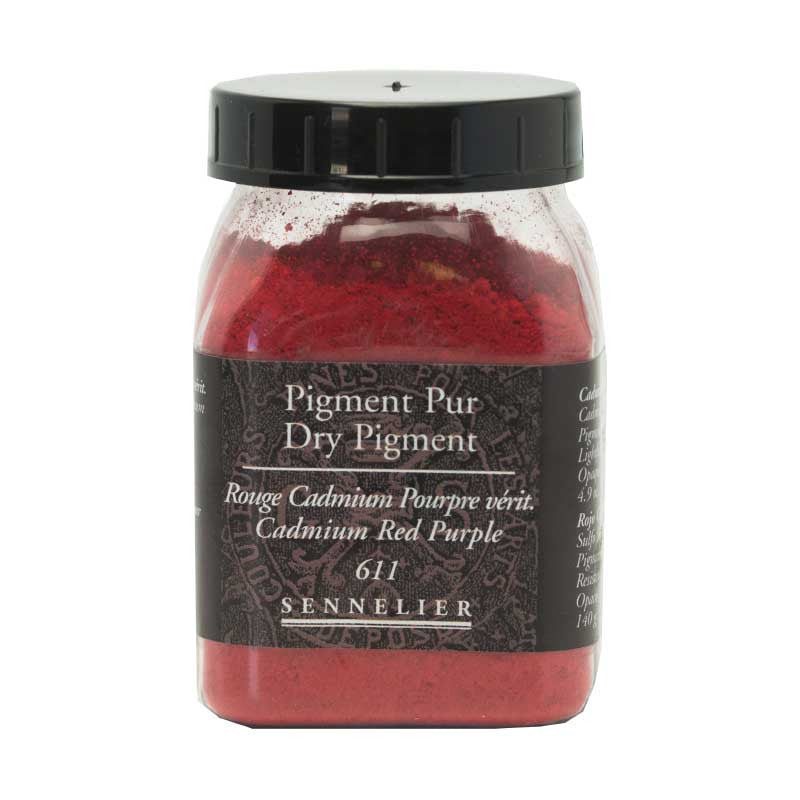 Pigment en poudre - Sennelier - Rouge Cadmium Pourpre - Pot de 200 ml