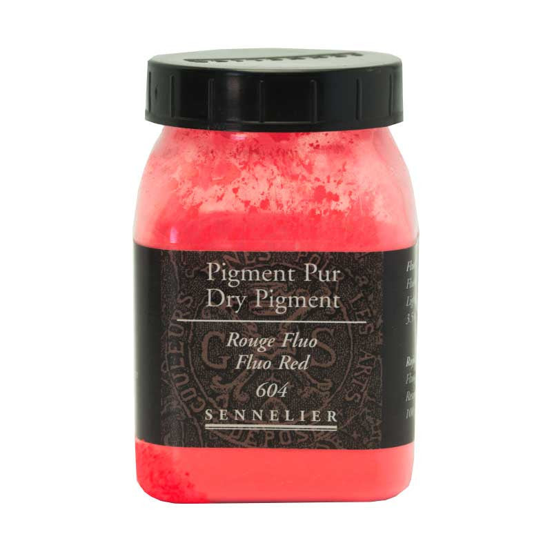 Pigment en poudre - Sennelier - Rouge fluo - Pot de 200 ml