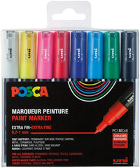 Pochette de 8 marqueurs Posca PC-1MC | pointe extra-fine conique