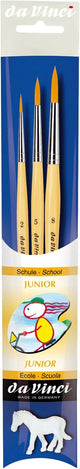 Pinceaux - Scolaire - Rond - 3 tailles n°2, 5 et 8 - Fibres synthétique - Da Vinci