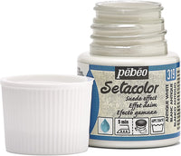 Pot de peinture pour tissu - Effet daim - Blanc antique - Pébéo - Setacolor - 45ml