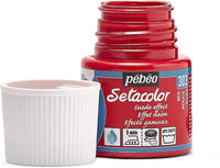 Pot de peinture pour tissu - Effet daim - Rouge - Pébéo - Setacolor - 45ml