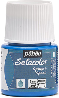 Pot de peinture pour tissu - Textile opaque - Bleu Cobalt - Pébéo - Setacolor - 45ml