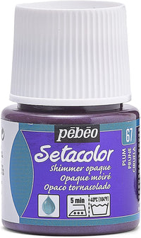 Pot de peinture pour tissu - Textile opaque moiré - Prune - Pébéo - Setacolor - 45ml