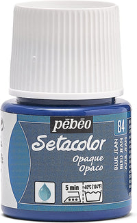 Pot de peinture pour tissu - Textile opaque - Bleu jean - Pébéo - Setacolor - 45ml