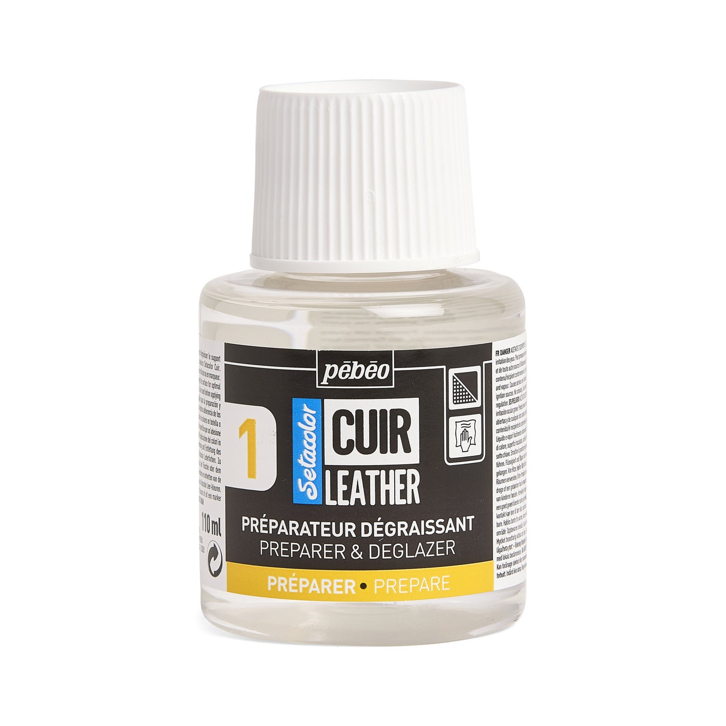 Préparateur dégraissant - Pour cuir et simili - Setacolor Cuir - Pébéo - 110ml