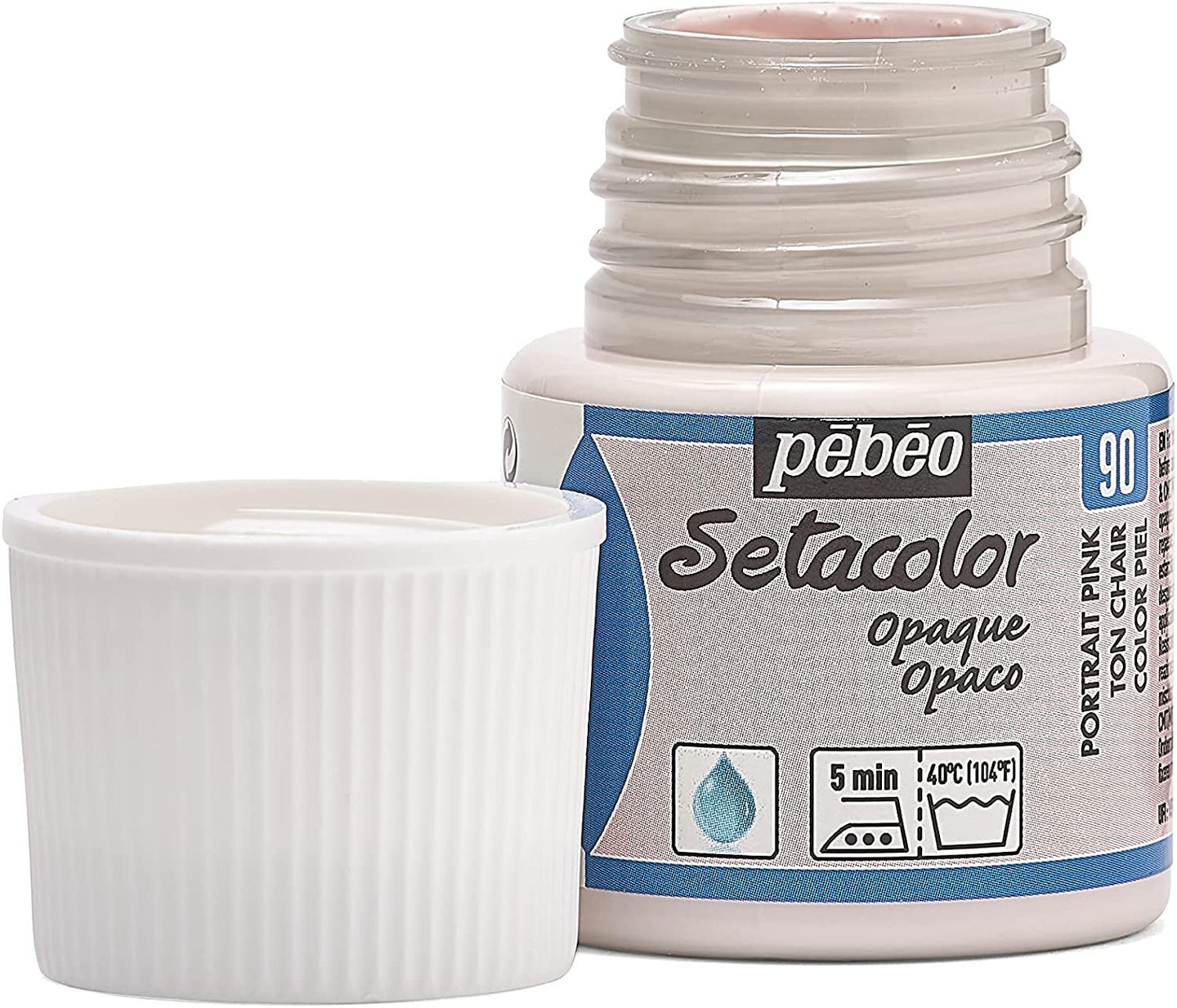 Pot de peinture pour tissu - Textile opaque - Beige rosé - Pébéo - Setacolor - 45ml