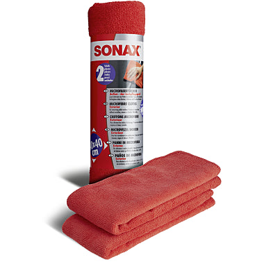Lot de 2 chiffons - Microfibres - Carrosserie - Lustrage - SONAX