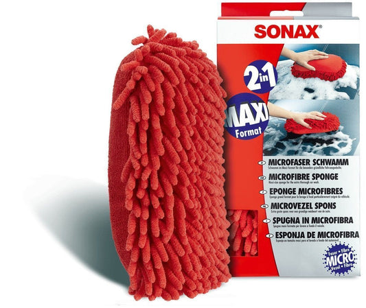 Grande éponge - Microfibre - Pour carrosserie de voiture - SONAX