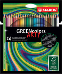 Pochette de 24 crayons de couleur GREENcolors STABILO ARTY
