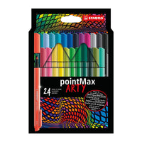 Pochette de 24 feutres pointMax STABILO ARTY - Pointe moyenne - Assortiment