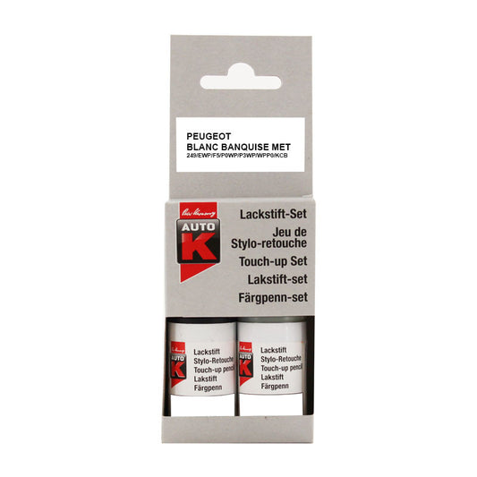 Stylo de retouche et vernis pour carrosserie - Citroën - 249 Blanc banquise - Auto K