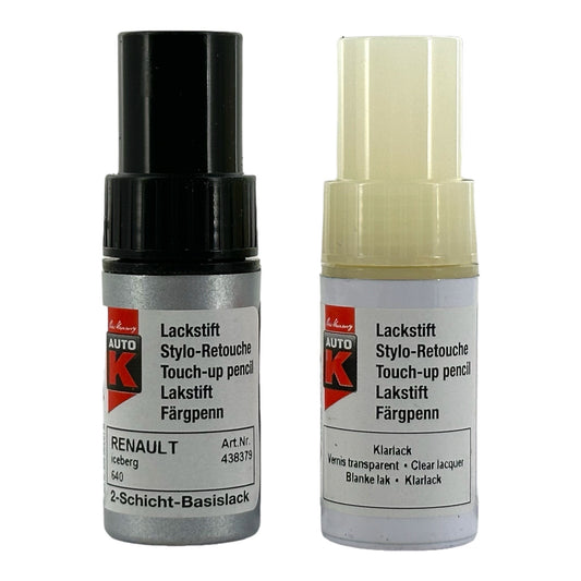 Stylo de retouche et vernis pour carrosserie - Renault - Iceberg 640