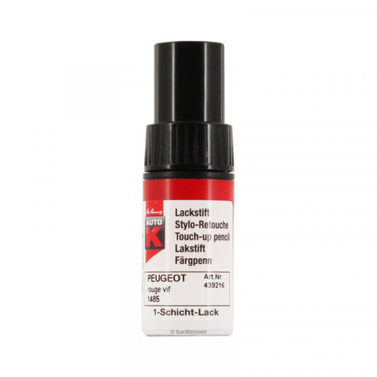 Stylo de retouche pour carrosserie - Peugeot - 1485 Rouge vif - Auto K
