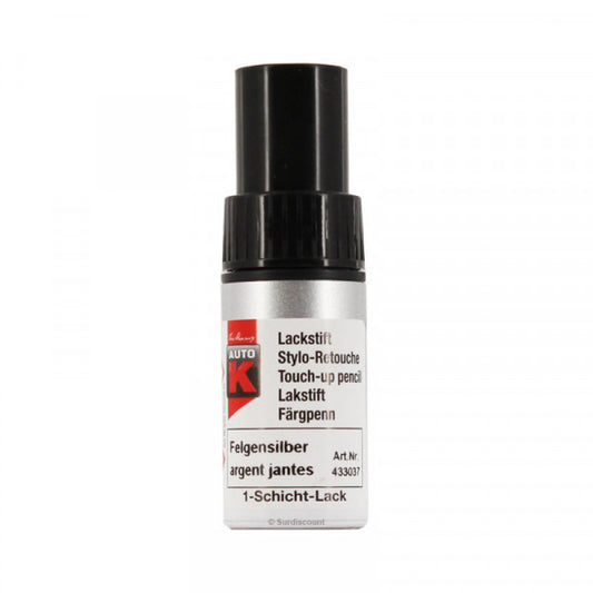 Stylo de retouche pour jantes de voiture - Multi-marques - Gris argent - Auto K