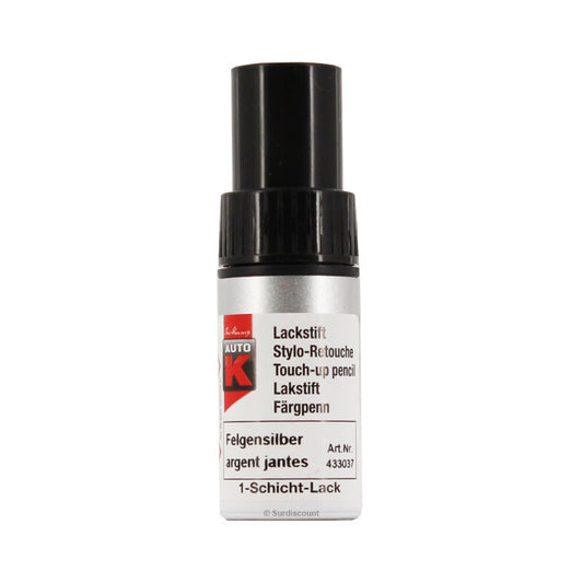 Stylo de retouche pour jantes de voiture - Multi-marques - Gris argent - Auto K